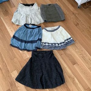 Lot of 5 high end/ designer skirts